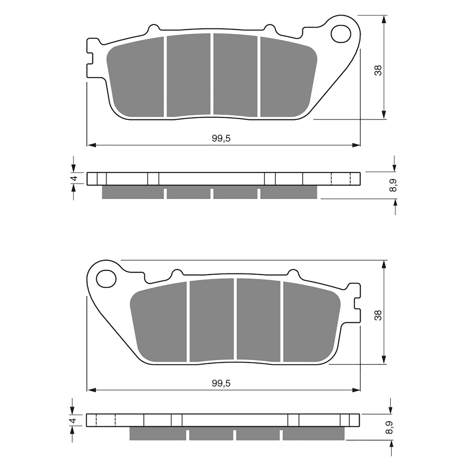 BRAKE PADS GOLDFREN SINTERED SPORTS GF277 - S3 ( PH421 ) - Image 1
