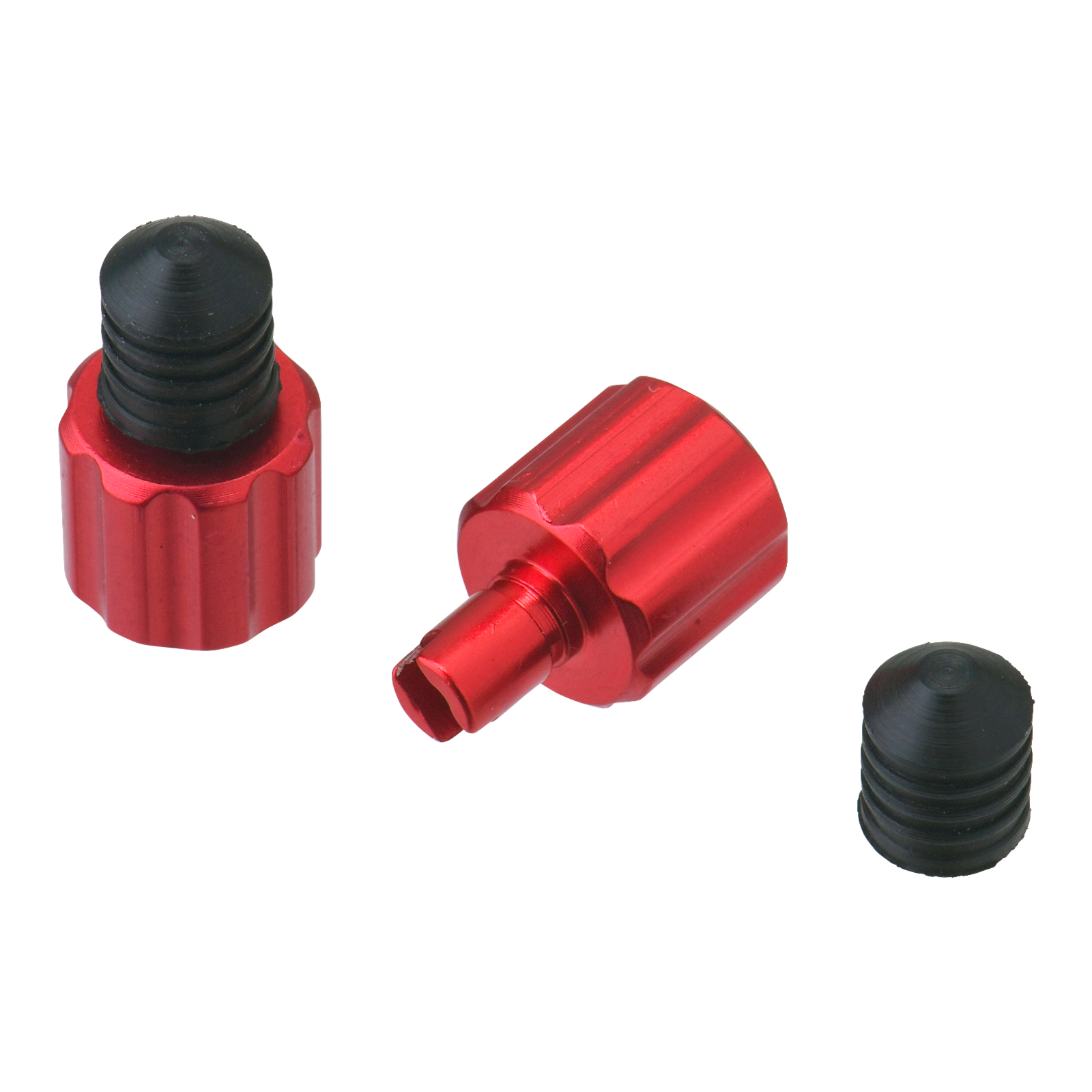 DRC AIRVALVE CAP W/VALVE WRENCH 2PCS RED - Image 1