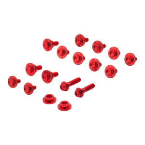 Zeta Aluminum Bolt Set for Plastics Honda CRF450R '21- 15 pcs - Red - Image 2
