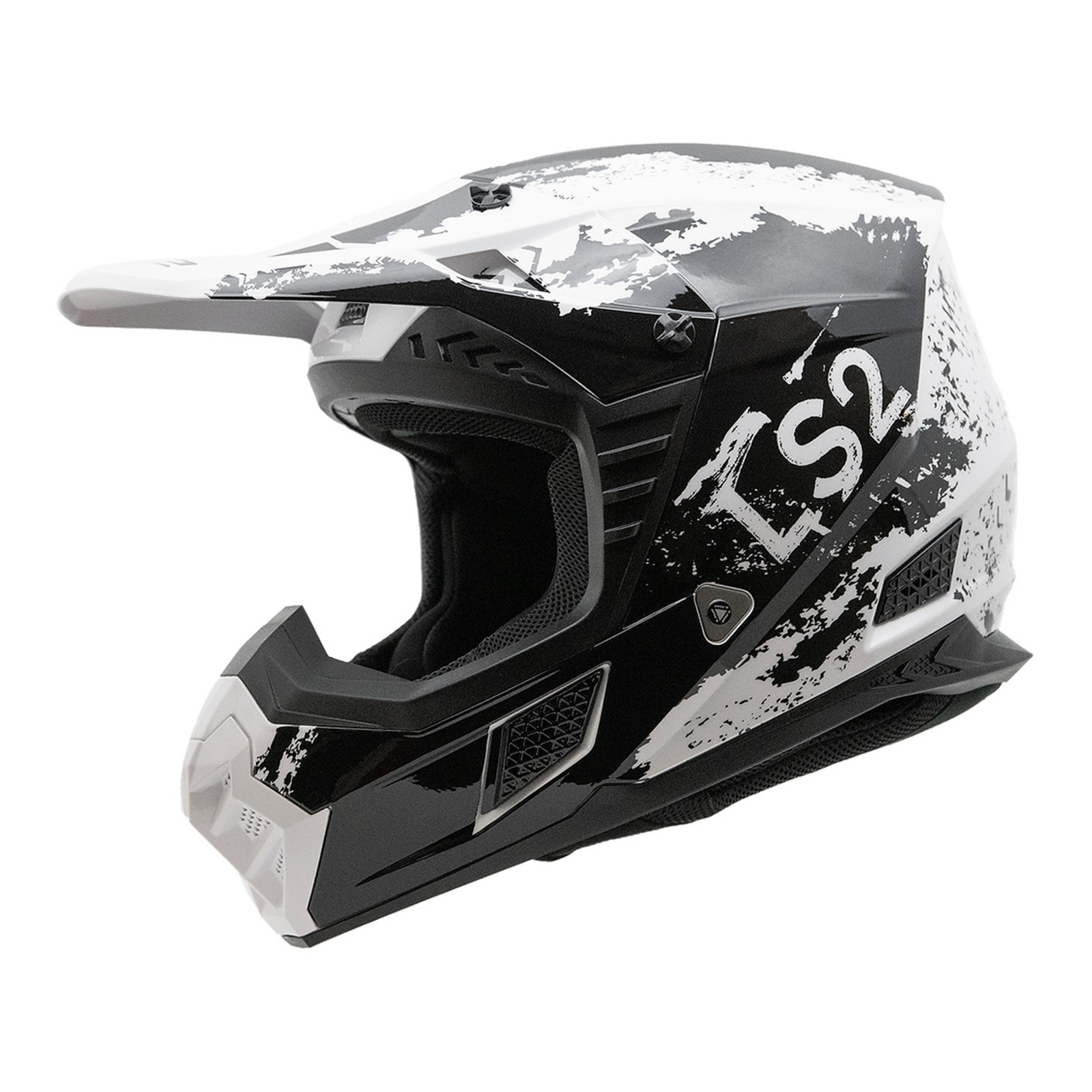 LS2 MX706 Coz Hyde Motocross Helmet Black / White - Image 1