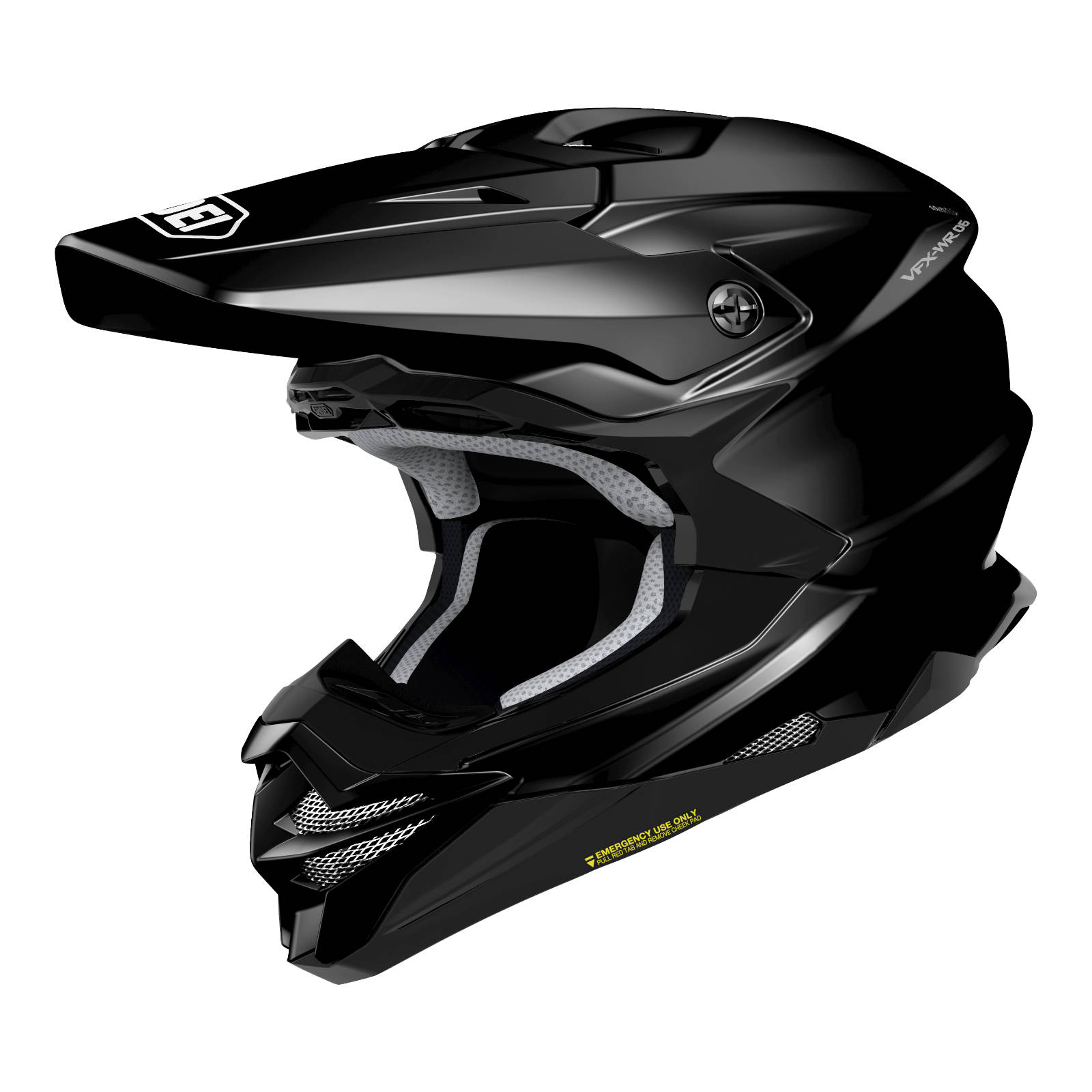 Shoei VFX-WR06 M.E.D.S Motocross Helmet - Black - Image 1