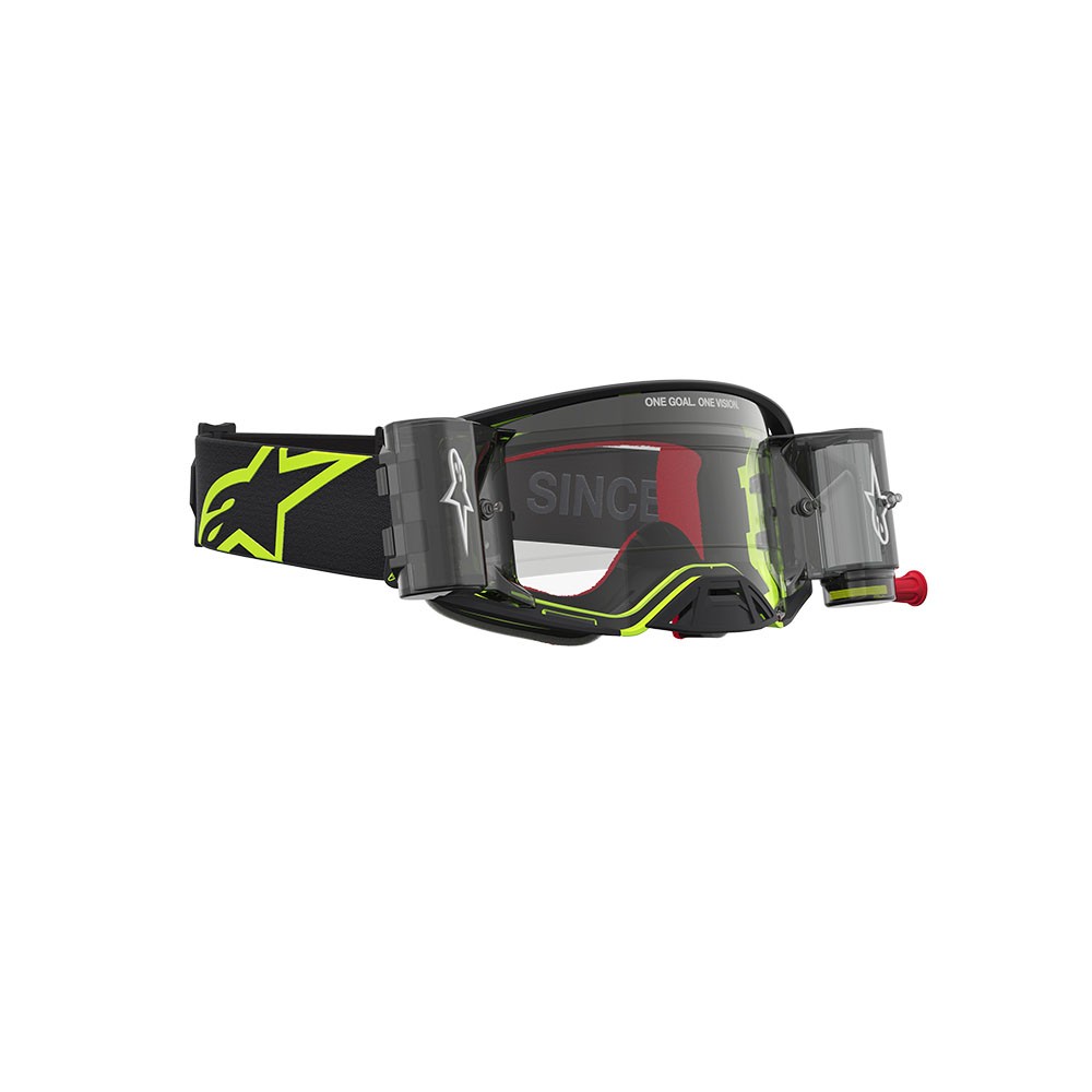 Alpinestars Supertech Firma 2.0 Motocross Goggles Roll Offs Black/Yellow Clear Lens
