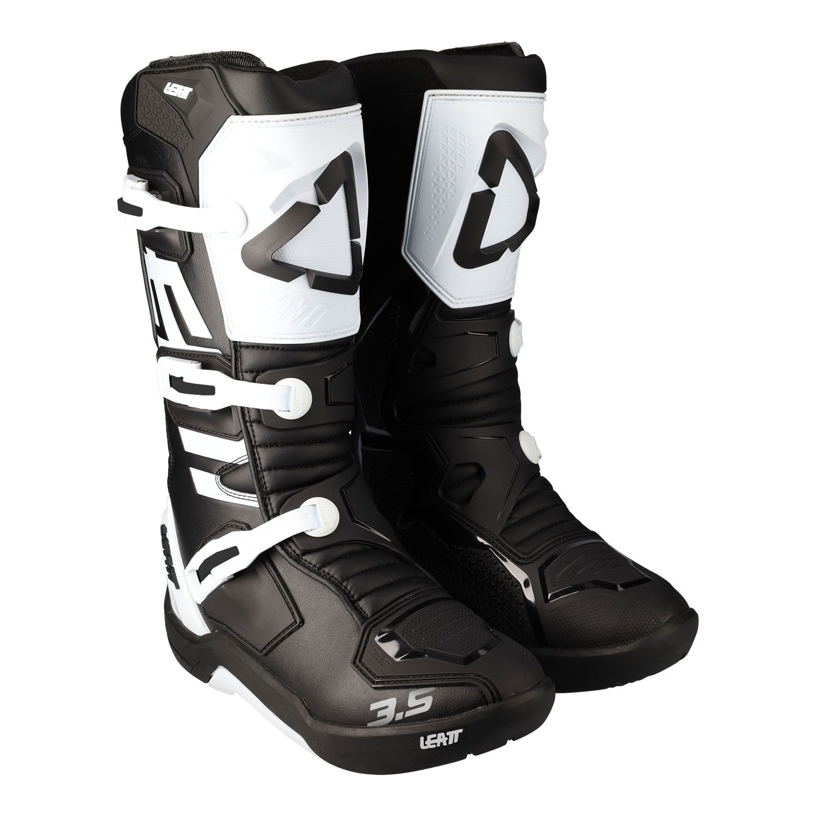 Leatt 3.5 Youth Black/White Motocross Boot - Image 1