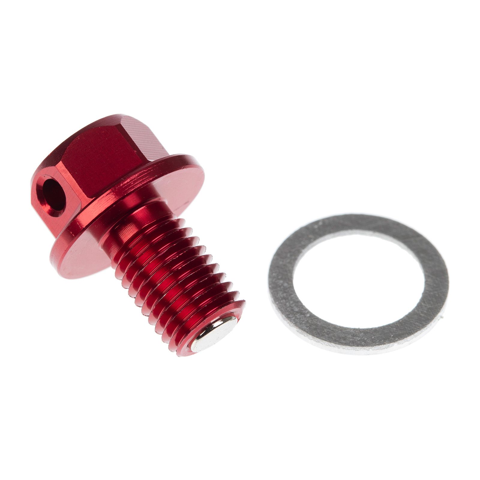 WHITES MAGNETIC SUMP PLUG RED M12 x 15 - P1.5 - Image 1