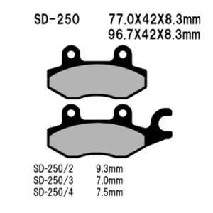 Vesrah disc pads SD250/2 [A] - Image 1