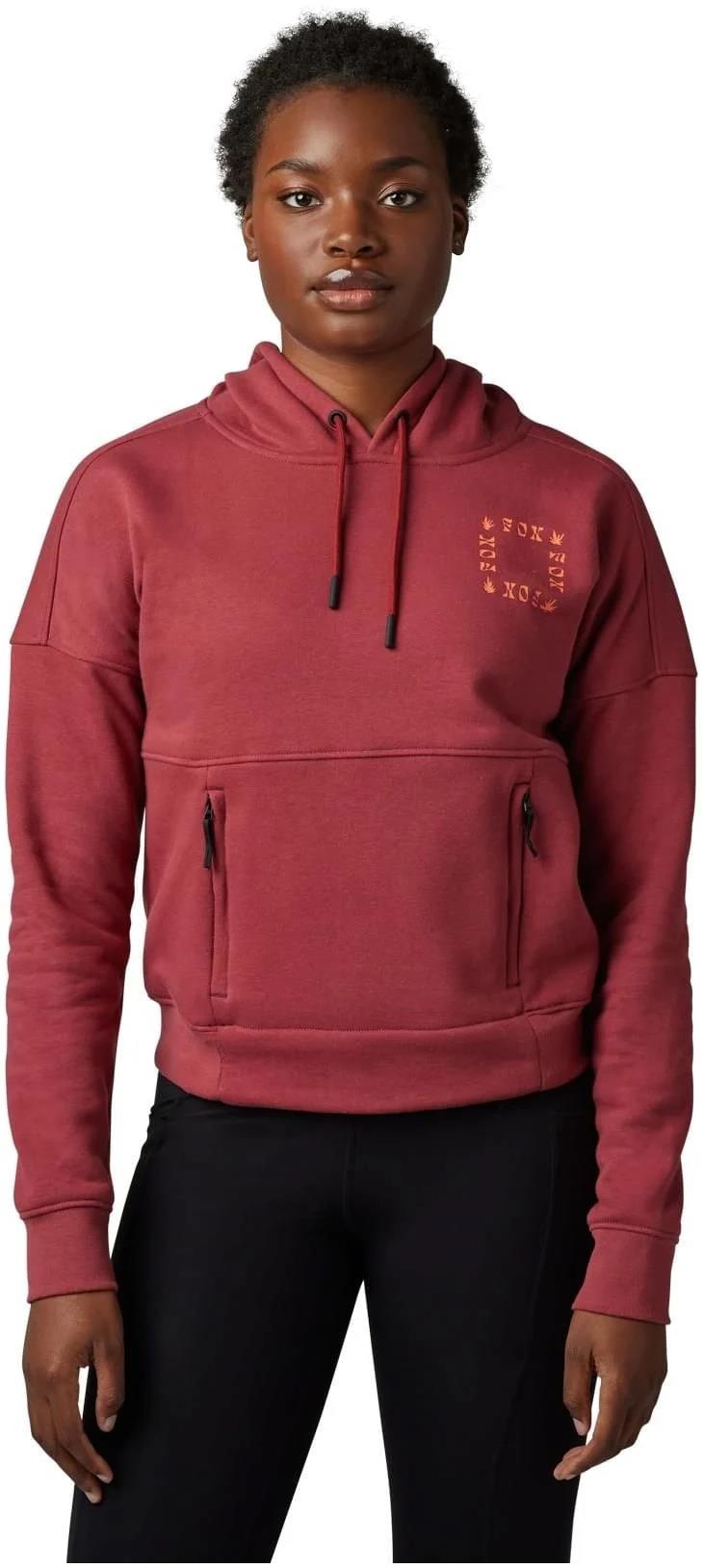 Fox Hinkley Ladies Pullover Hoodie Amber Red - Image 1