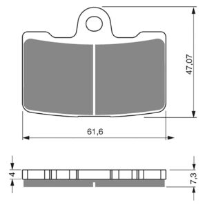 BRAKE PADS GOLDFREN SINTERED SPORTS GF269 - S3 ( PH395 ) - Image 1