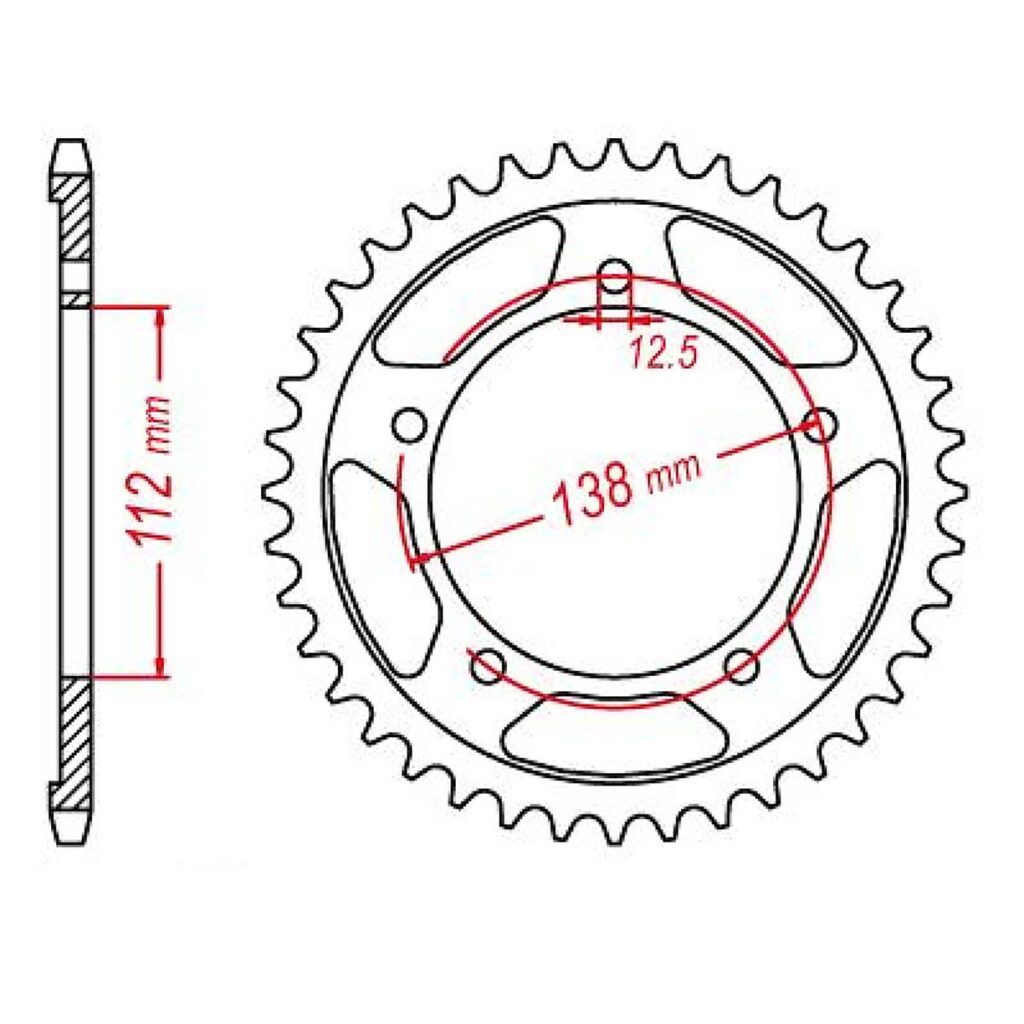 SPROCKET REAR MTX 1316 41T #520