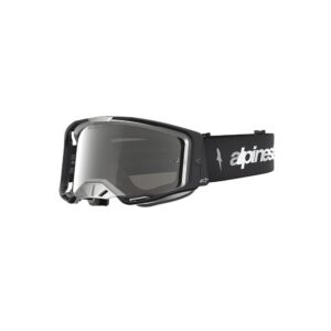 Alpinestars Vision 8 Amber Motocross GogglesBlack/Silver Mirror Silver Lens - Image 1