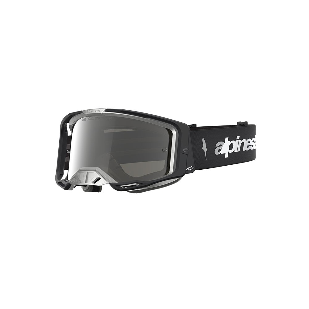 Alpinestars Vision 8 Amber Motocross GogglesBlack/Silver Mirror Silver Lens