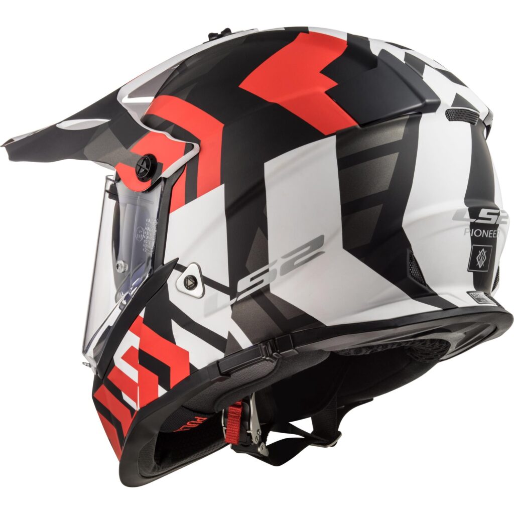 LS2 MX436 Pioneer Xtremem Adventure Helmet Matte Black/Red