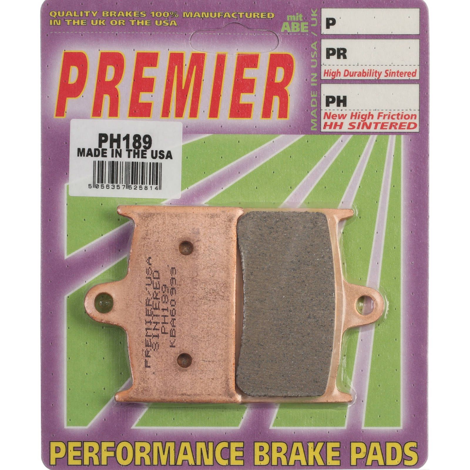 PREMIER BRAKE PADS HI-PERF SINT PH189 - TRI - Image 1