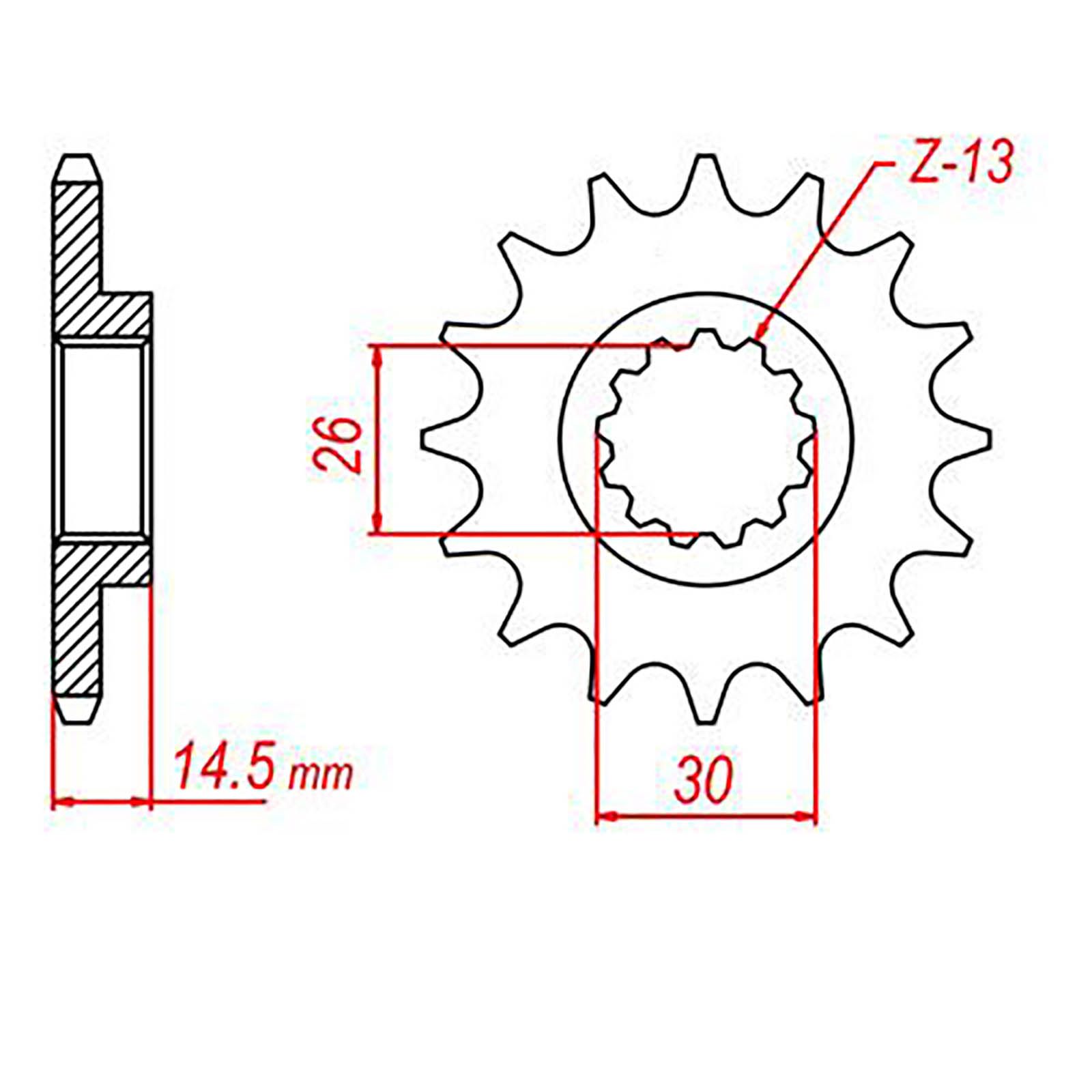 SPKT FRONT OE STEEL 326 12T #520 - Image 1