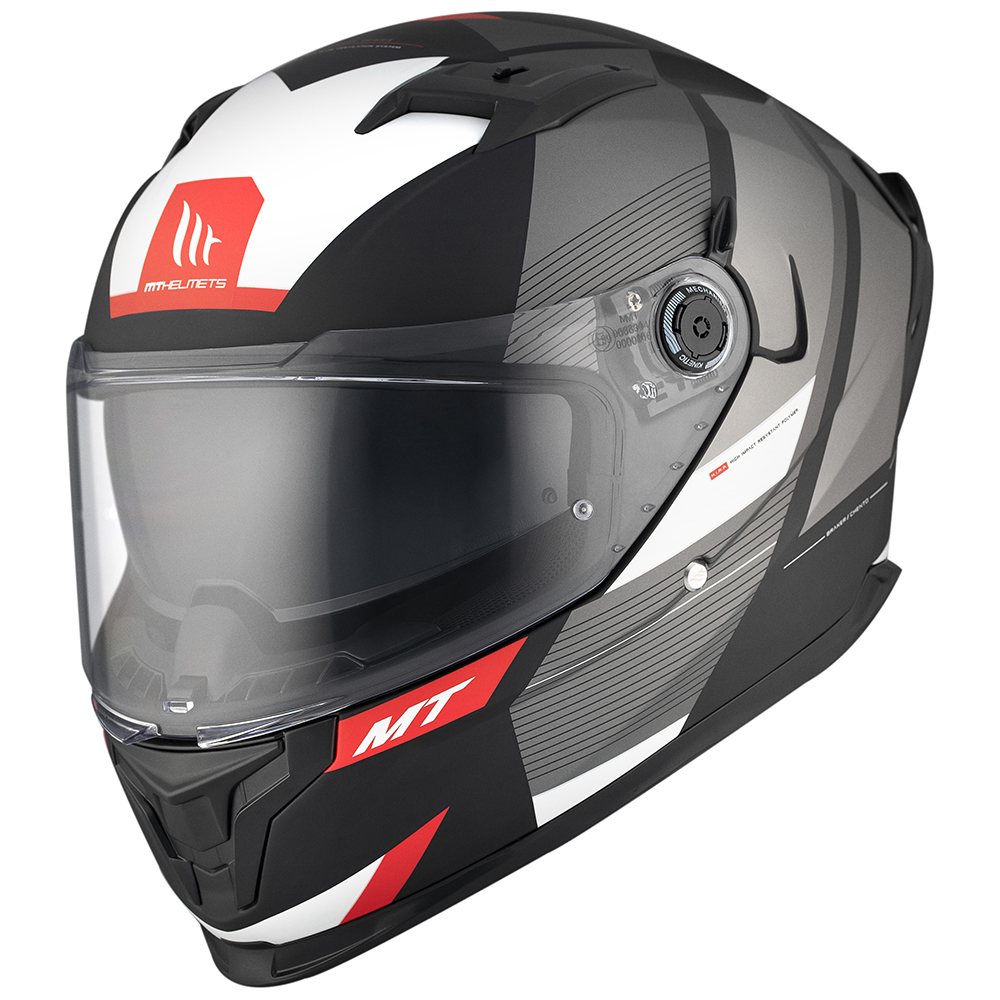 MT Braker SV Road Helmet Chento Matt Grey/Red/White