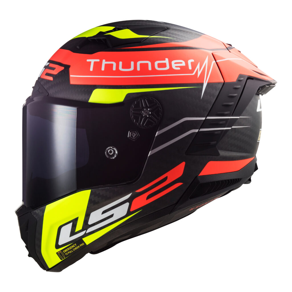 LS2 FF805 Thunder Attack Road Helmet Matte Red / Hi Vis Yellow
