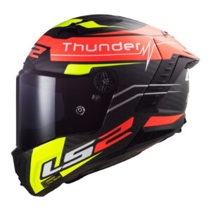 LS2 FF805 Thunder Attack Road Helmet Matte Red / Hi Vis Yellow - Image 2