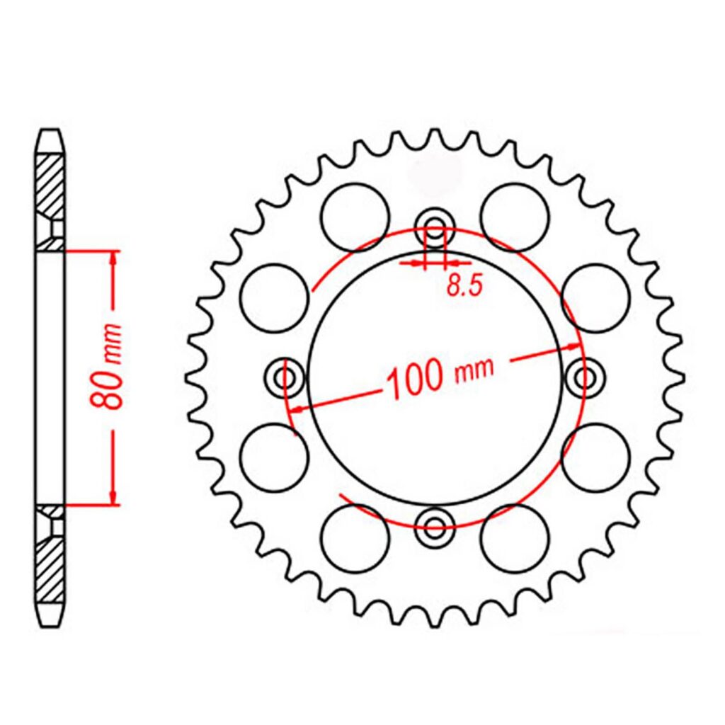 SPKT REAR OE STEEL 1204 49T #428