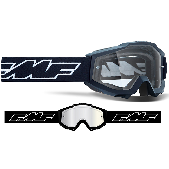 Motocross Goggles FMF Powerbomb Rocket Youth Black Clear Lens