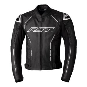RST SA1 Leather Road Jacket Black/White - Image 1