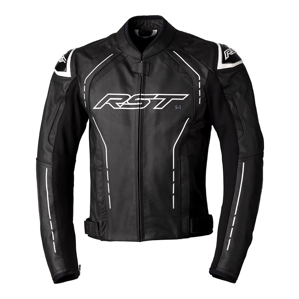 RST SA1 Leather Road Jacket Black/White