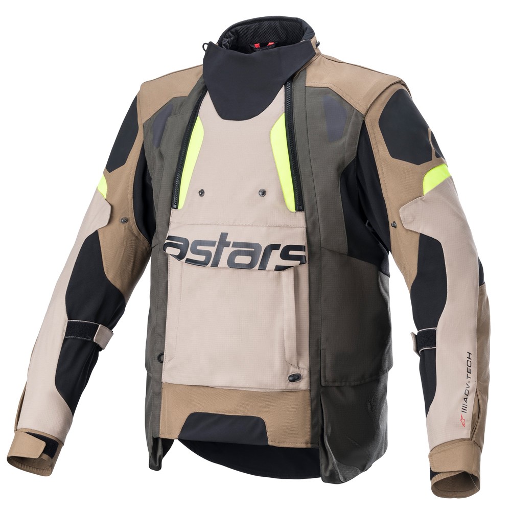 Alpinestars Halo Drystar Adventure Jacket Khaki/Sand/Yellow Fluro