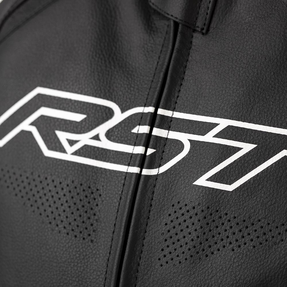 RST SA1 Leather Road Jacket Black/White