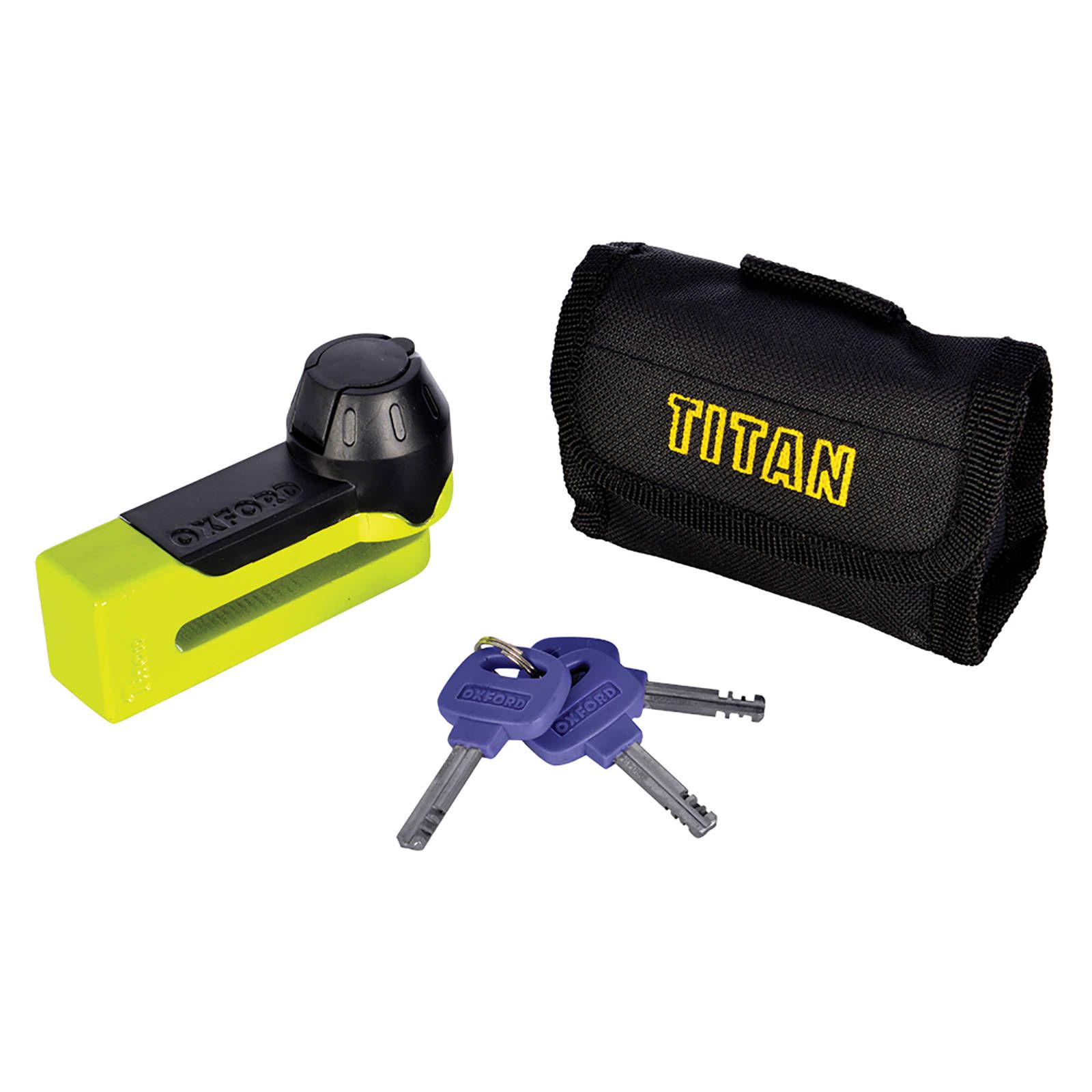 OXFORD TITAN 10MM DISC LOCK - YEL - Image 2