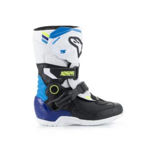 Alpinestars Tech-3S Motocross Boots Kids White/Black/Enamel Blue - Image 2