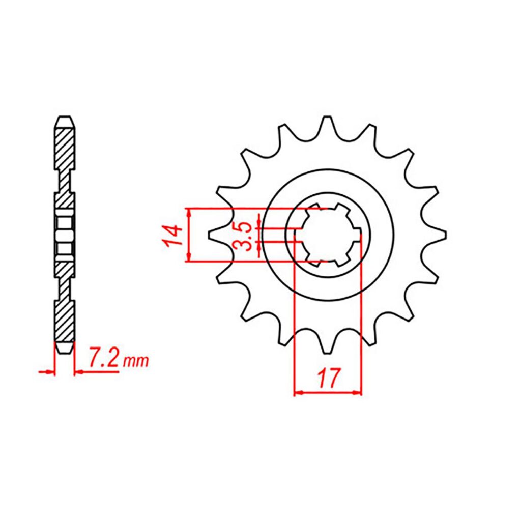 SPKT FRONT OE STEEL 1501 12T #428