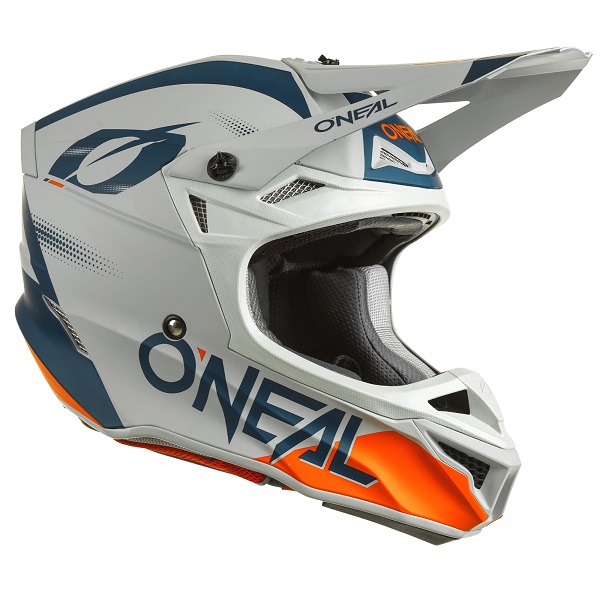 Oneal 5 Series Haze Blue/Orange Motocross Helmet