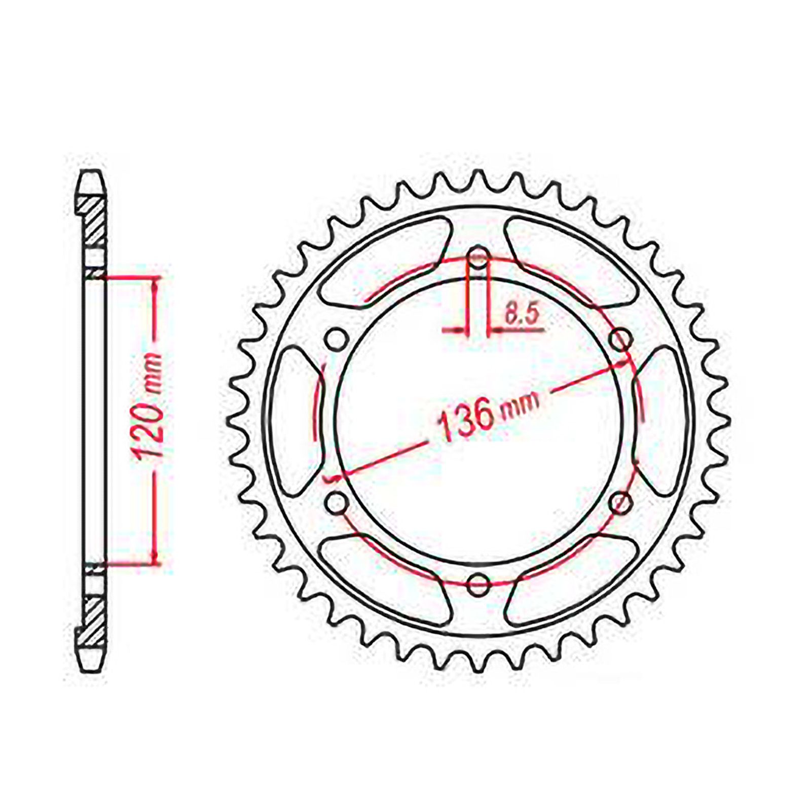 SPKT REAR OE STEEL 1847 48T #428 - Image 1