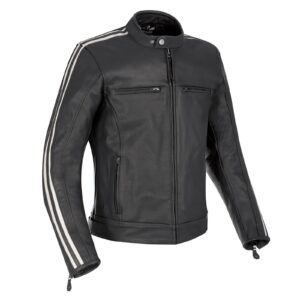 Oxford Bladon Leather Road Jacket Black - Image 6