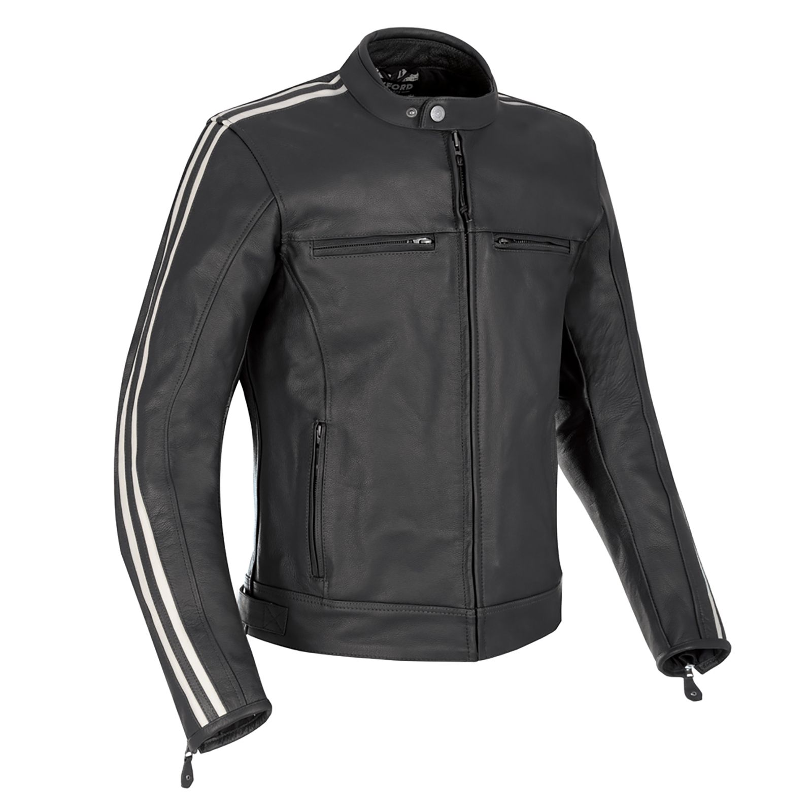 Oxford Bladon Leather Road Jacket Black - Image 6