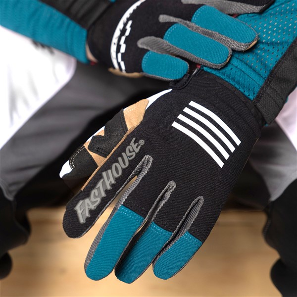 Fasthouse Speed Style Mod Motocross Gloves White/Black/Marine