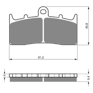 BRAKE PADS GOLDFREN SINTERED SPORTS GF318 - S3 ( PH448 ) - Image 1