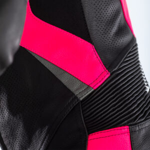 RST Tractech EVO 4 CE 1-PC Leather Suit Ladies Black/Pink/Grey - Image 3