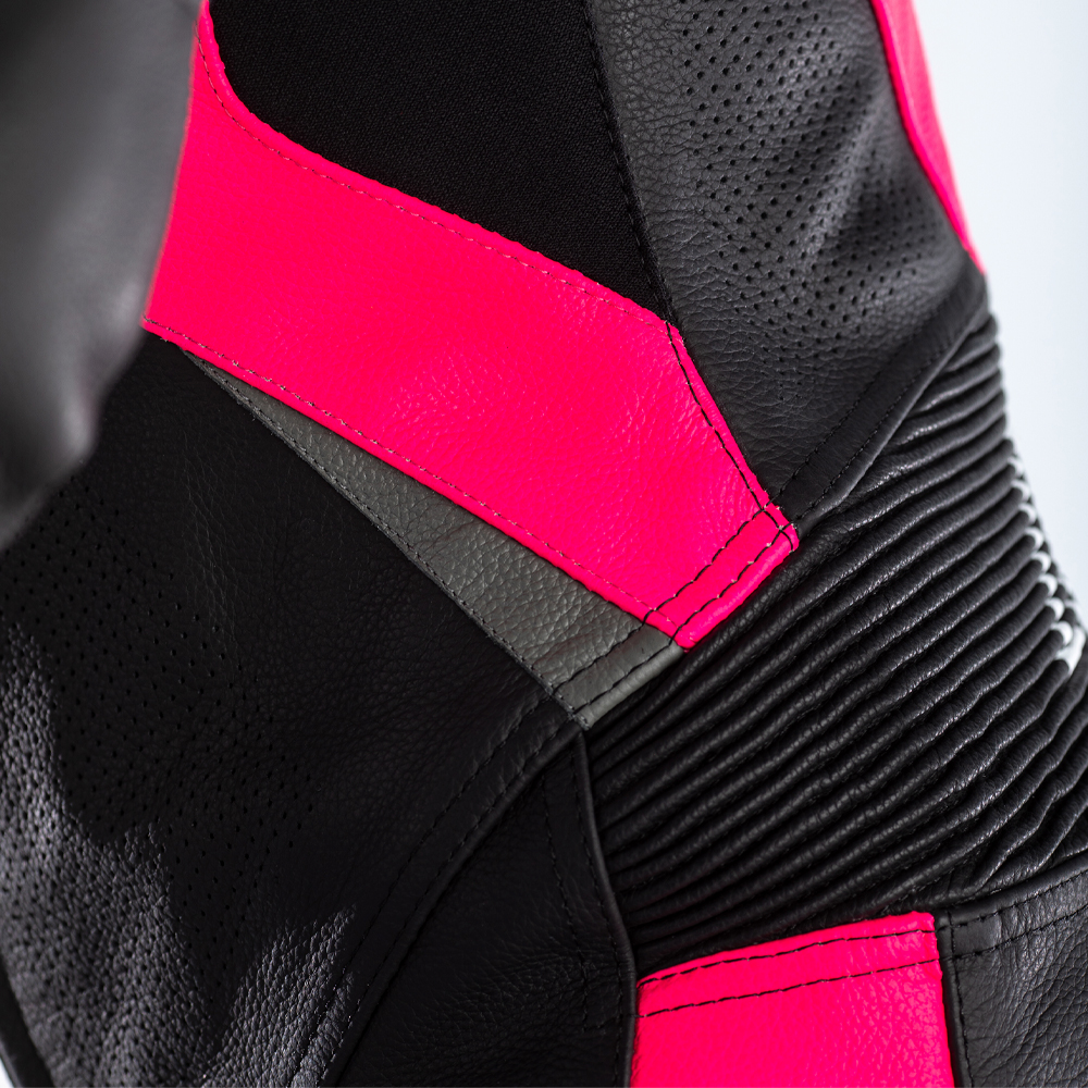 RST Tractech EVO 4 CE 1-PC Leather Suit Ladies Black/Pink/Grey