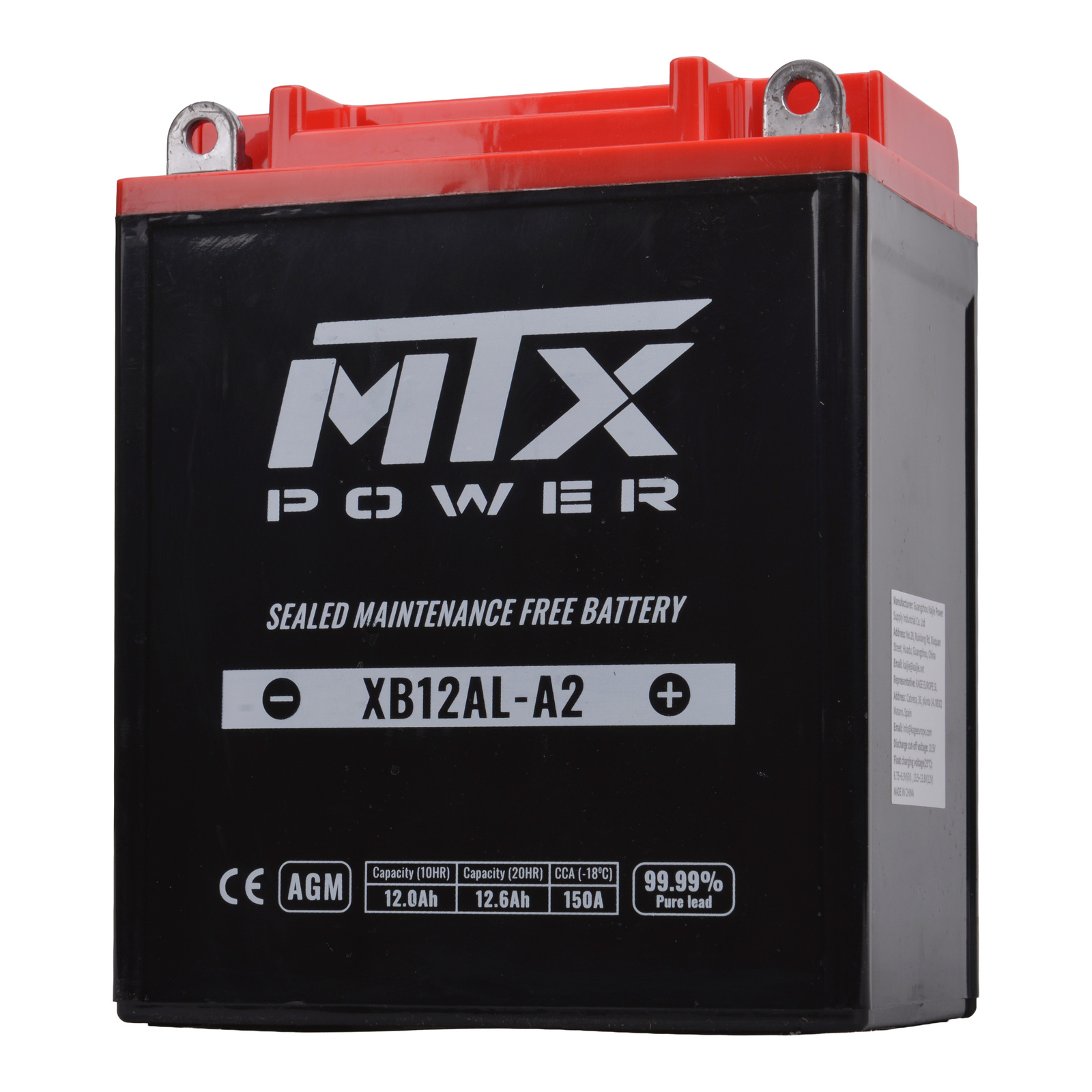 MTX Power Battery AGM - XB12AL-A2 - Image 2