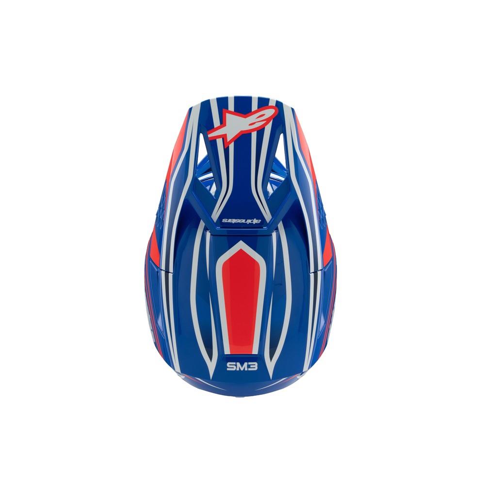 Alpinestars S-M3 Youth Motocross Helmet Wurx Blue/Red/White/Black Gloss