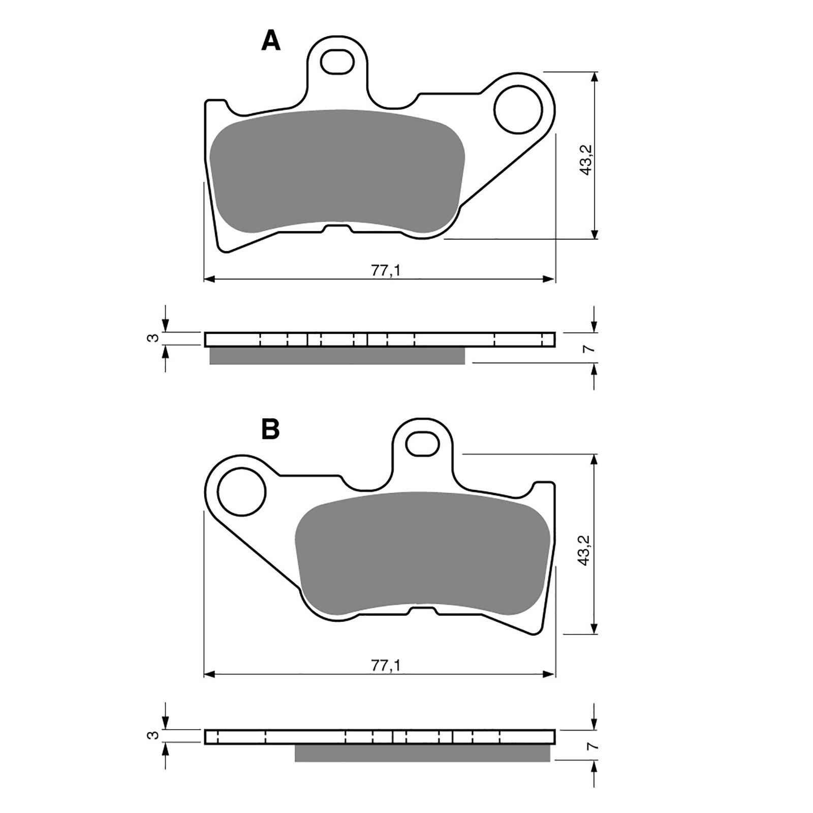 BRAKE PADS GOLDFREN SINTERED SPORTS GF224 - S3 ( PH300 ) - Image 1