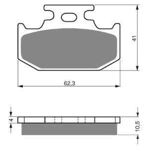 BRAKE PADS GOLDFREN OFFROAD RACING GF100 - K5 ( PR77 ) - Image 1