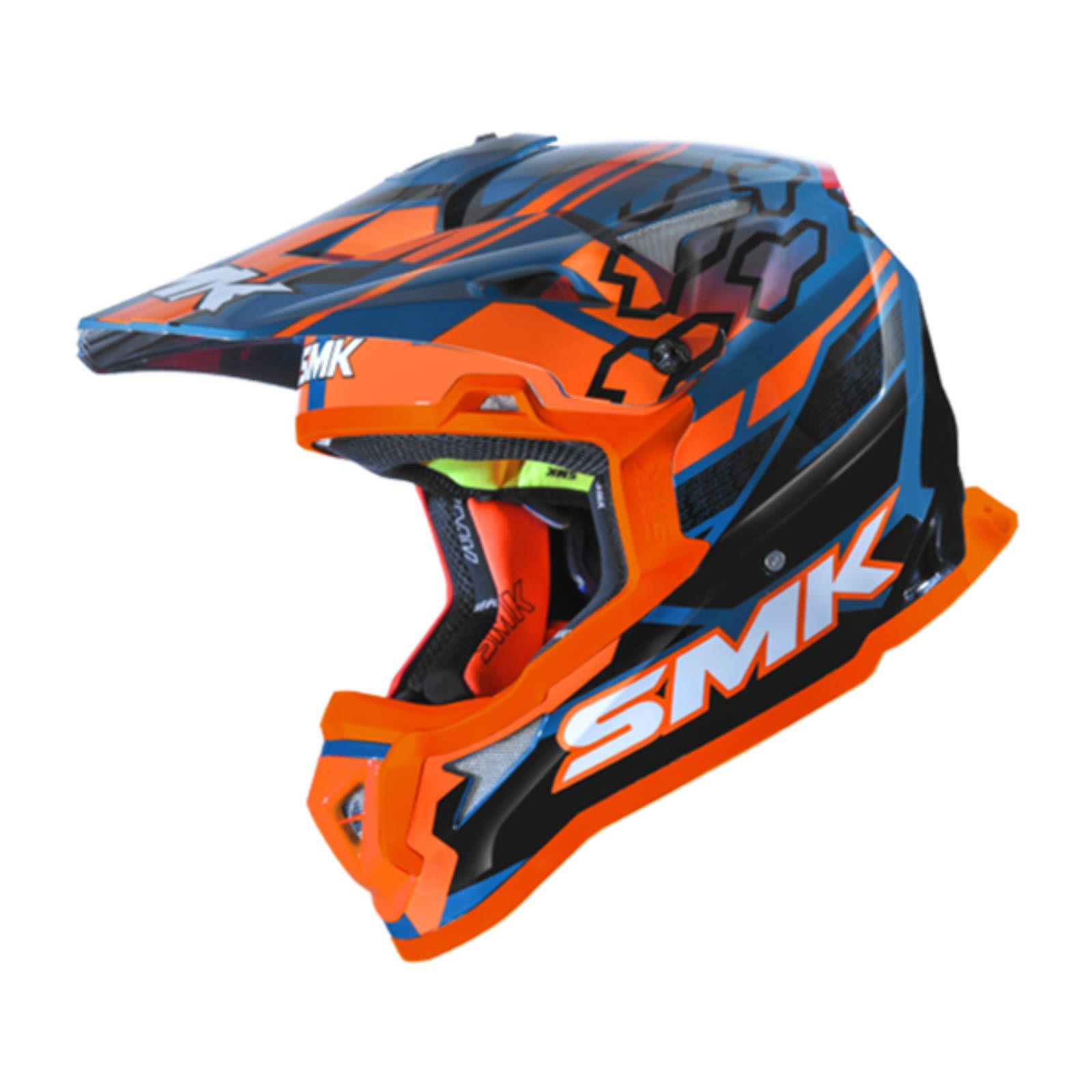 SMK Allterra Tribou Motocross Helmet Blue/Orange - Image 1