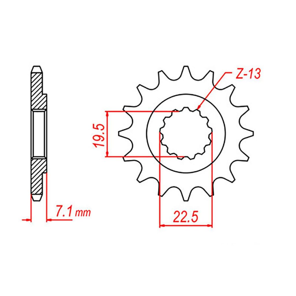 SPKT FRONT OE STEEL 434 12T #520