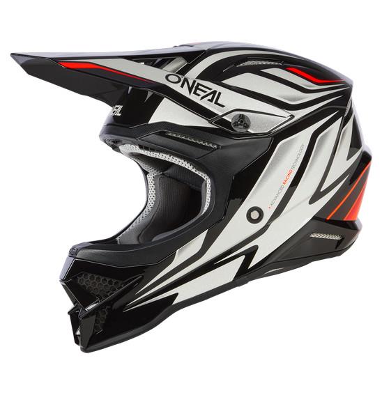 Oneal 3SRS Vertical Motocross Helmet Black/White