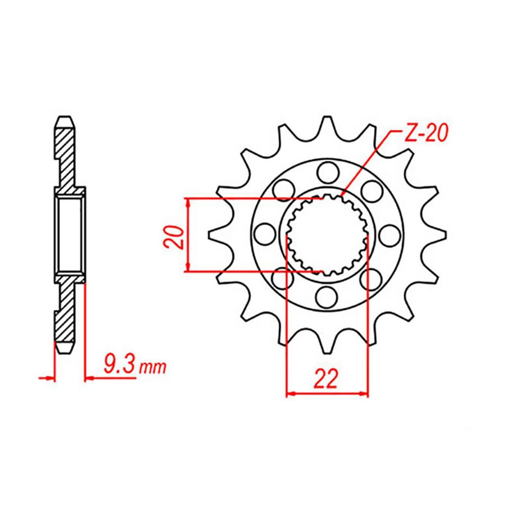 SPKT FRONT OE STEEL 1446 13T #520
