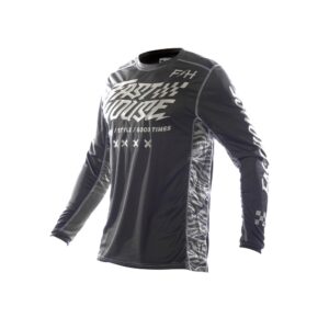 Fasthouse Youth Grindhouse Rufio Motocross Jersey Black - Image 1