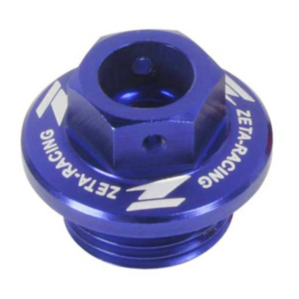 Zeta Oil Filler Plug Honda CR/CRF, Yamaha YZ/YZF/WRF, Kawasaki KLX - Blue