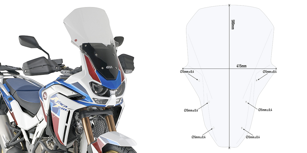 SCREEN HONDA CRF1100L AFRICA TWIN AS '20-> CLEAR