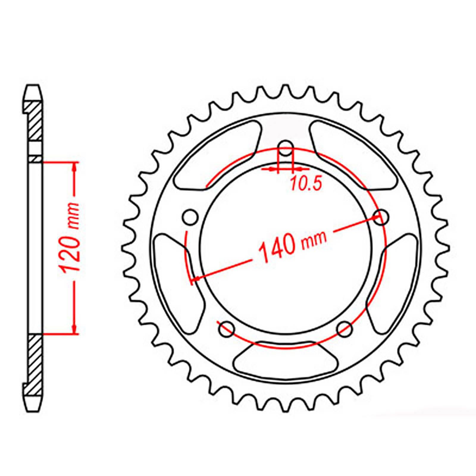 SPKT REAR OE STEEL 1800 46T #530 - Image 1