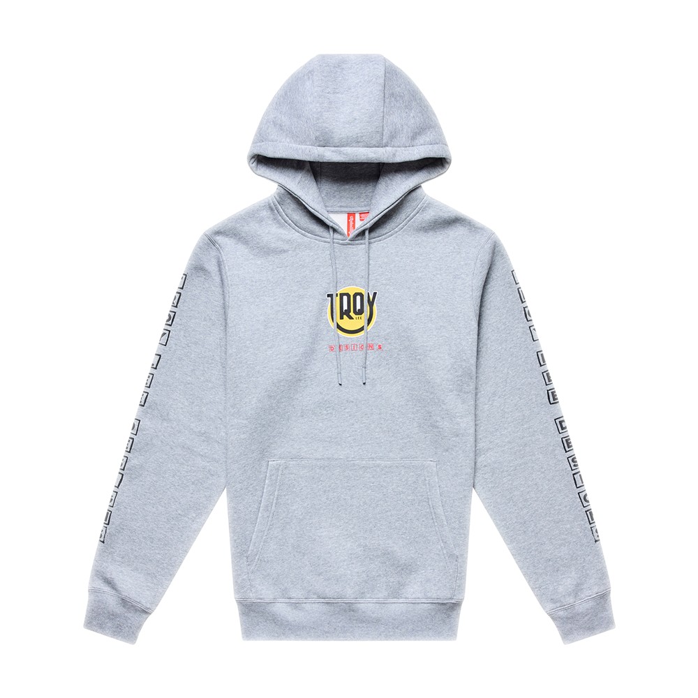Troy Lee Designs Happy Dayz Pullover Hoodie Grey Heather
